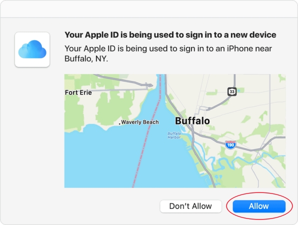 allow to sign in notification on mac