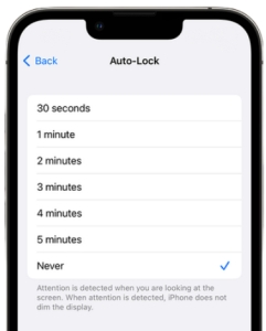 auto lock on iphone