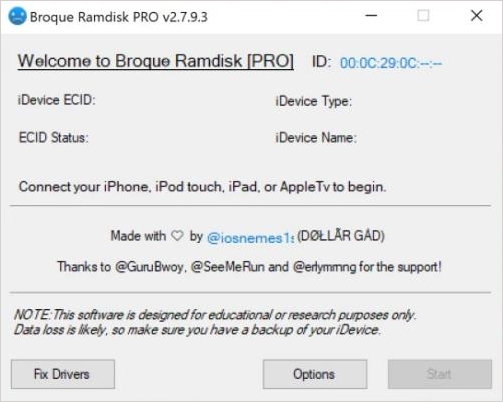 broque ramdisk pro main page