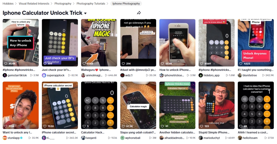 unlock iphone with calculator in tiktok