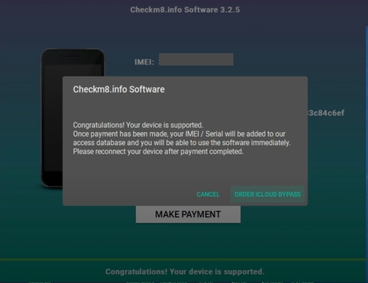 checkm8 order icloud bypass