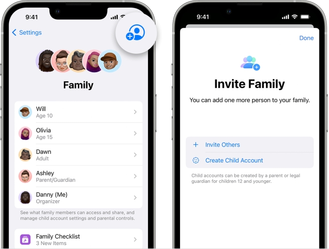 create apple id for child on iphone