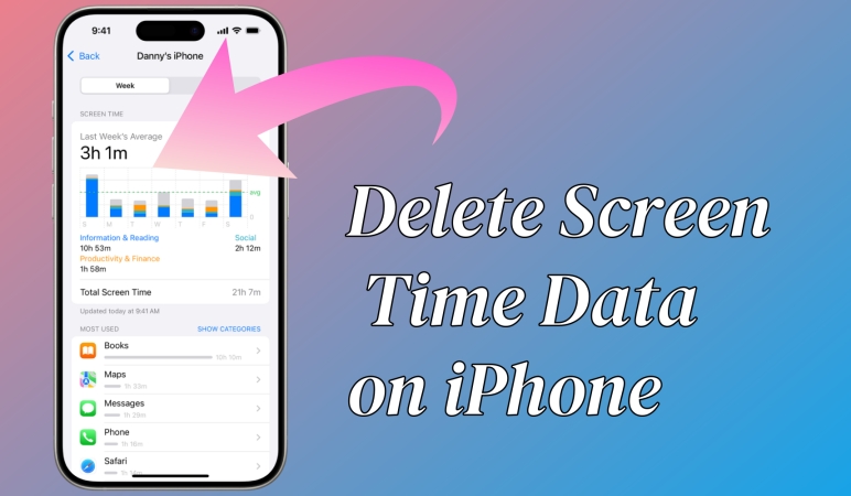 delete screen time data on iphone