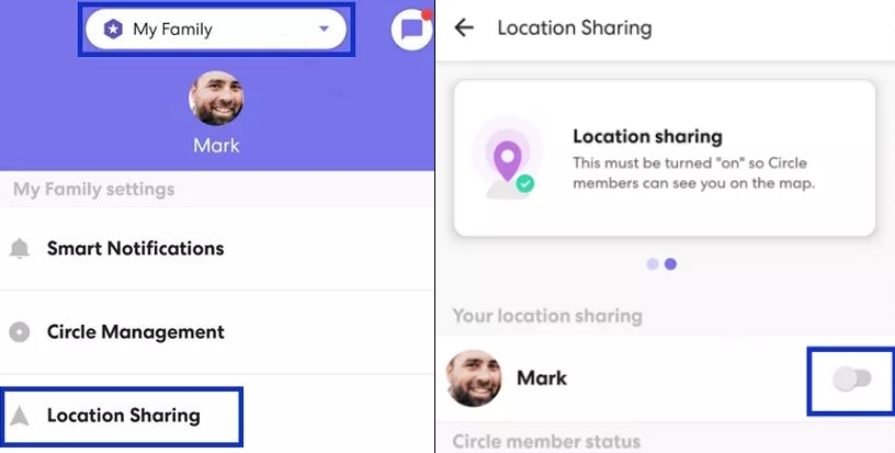 disable location sharing in life360