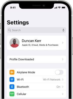 download configuration profile on iphone