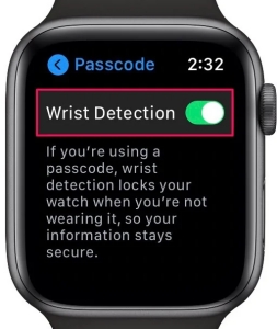 enable wrist detection apple watch