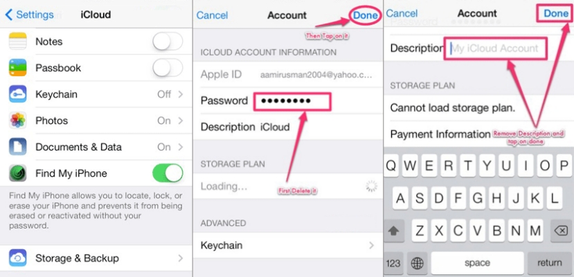 erase icloud account