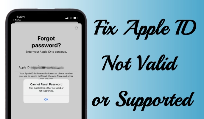 fix apple id not valid or supported