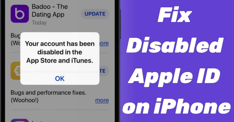 fix disabled apple id on iphone