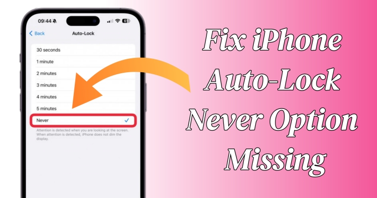 fix iphone auto-lock no never option