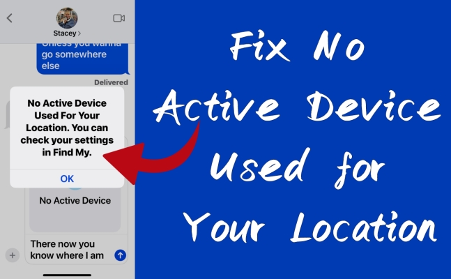 fix no active device used for your location