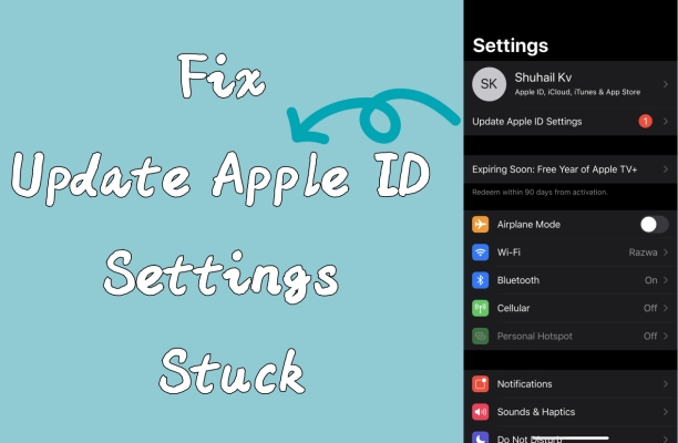 fix update apple id settings stuck