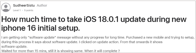 ios18 stuck on software update
