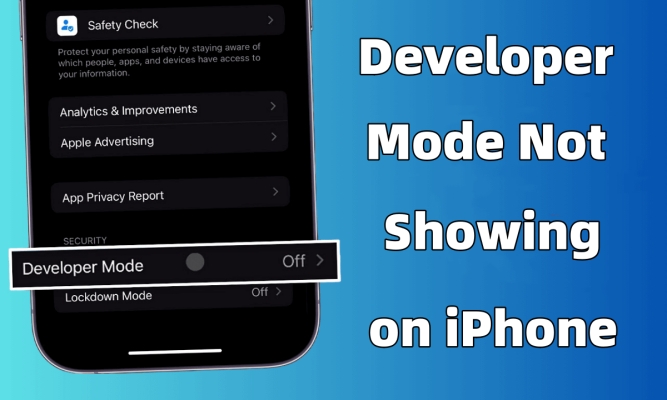 fix iphone developer mode not showing
