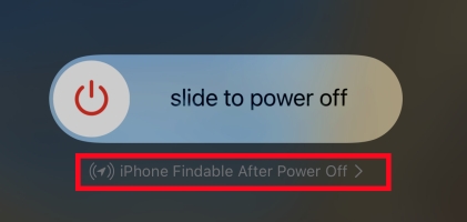 iphone findable after power off