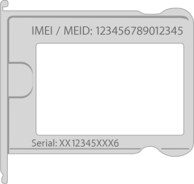 iphone imei on sim tray