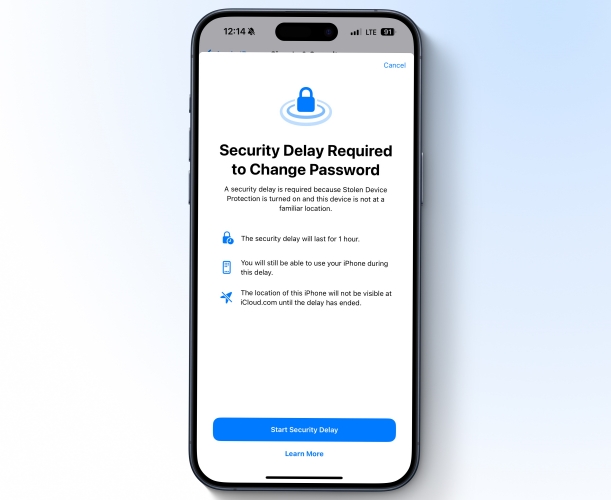 iphone security delay
