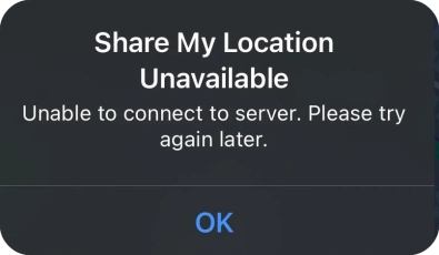 share my location unavailable