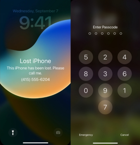 stop lost mode via passcode