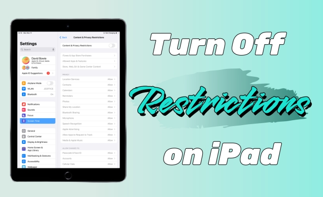 turn off restrictions on ipad